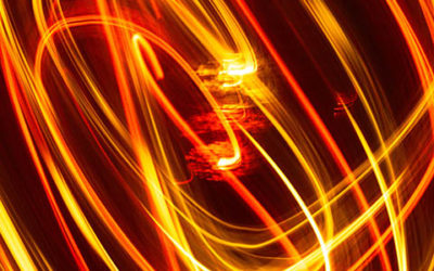 Abstract Red And Yellow Circle Lights