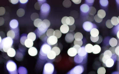 Christmas White And Purple Lights Bokeh